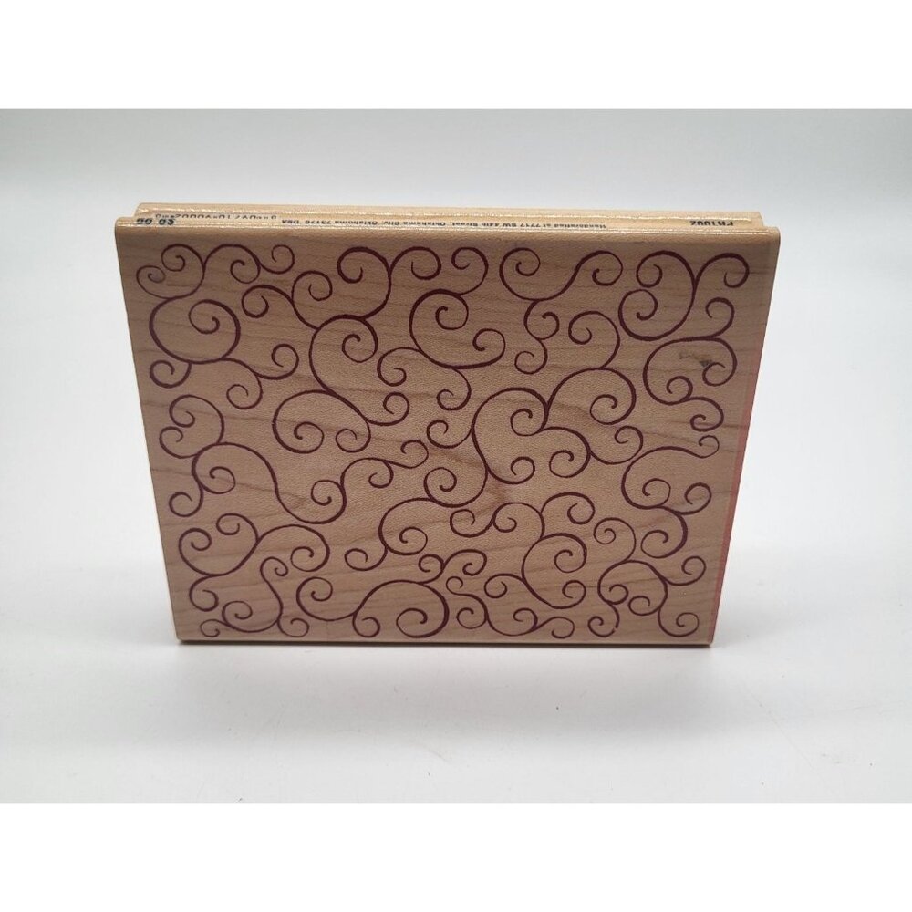 Stampabilities 2004 Swirls & Curls PR1002 Wood Rubber Stamp Scrapbooking Craft
